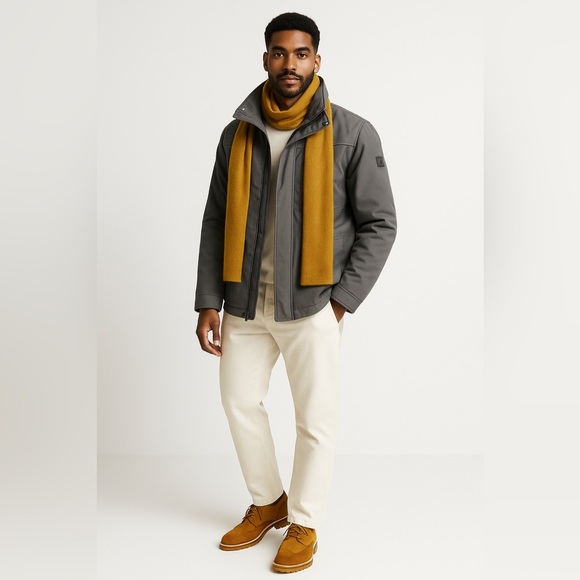 Calvin Klein Men’s Softshell Winter Jacket Gray Waterproof Windproof Coat Size S - Picture 15 of 15